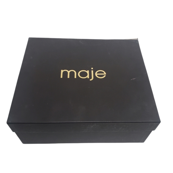 Maje Fortuna Studded Leather Boots Black SOLD OUT ONLINE Women's 39 - Picture 3 of 16